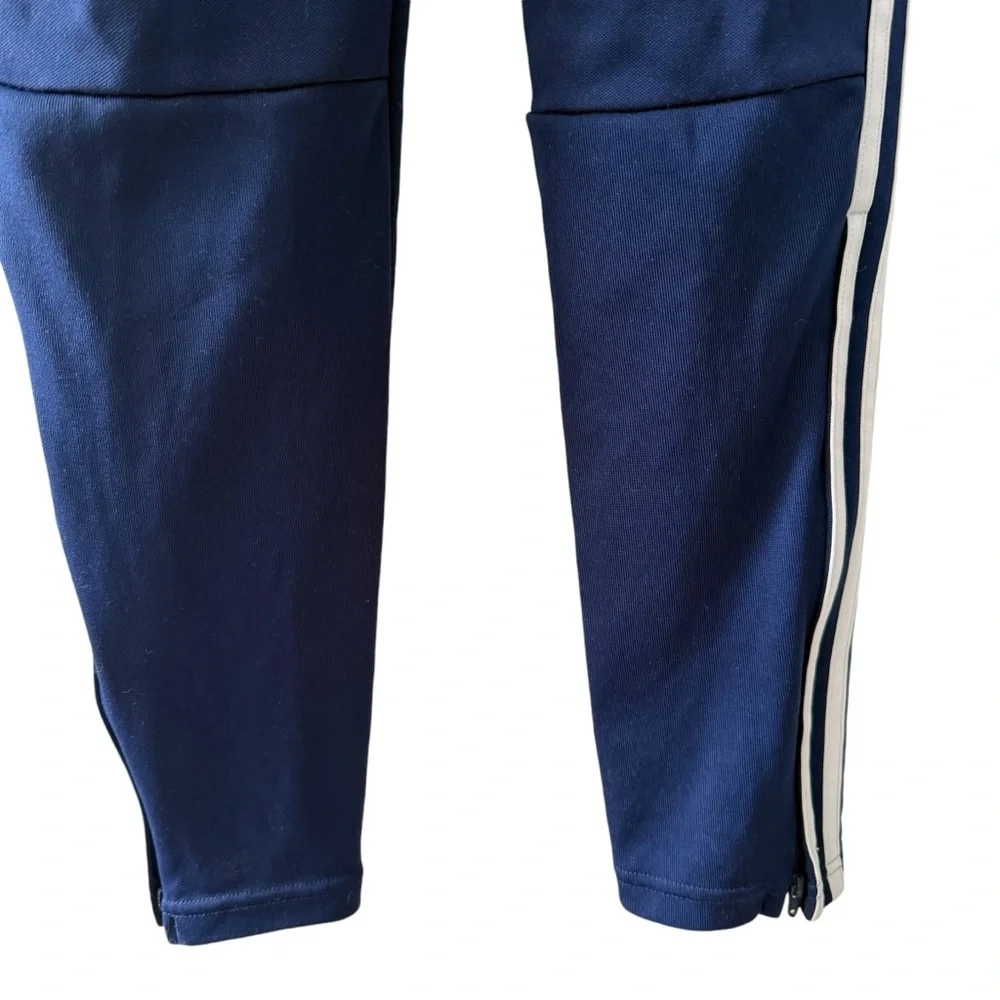 Adidas Training Track Pants Youth Boy Girl Size Small Navy Blue and White - Picture 10 of 14